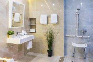 luxury hotel wet room with disabled accesses instalments